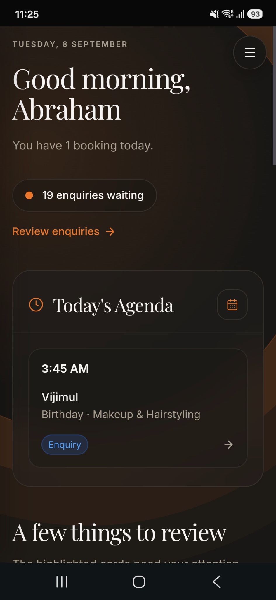 GCS mobile dashboard